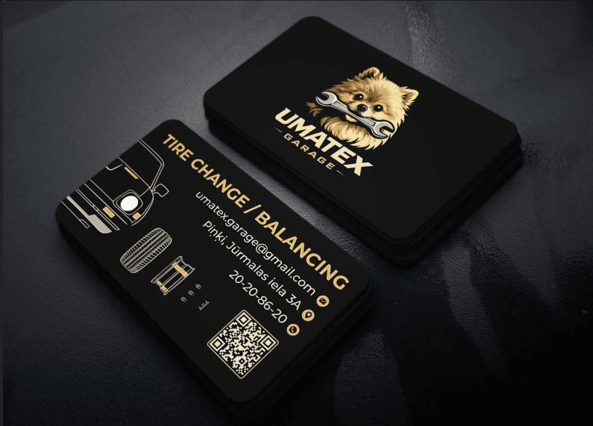 Umatex Garage business card